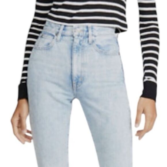 NWT SLVRLAKE Women's Blue Beatnik High-Rise Slim Jeans Size 24 Time Worn Wash - Picture 3 of 16